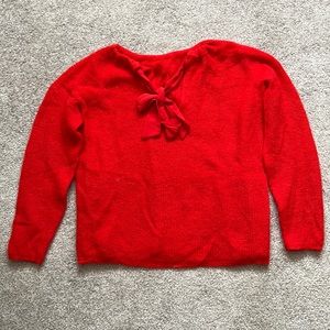 Sezane red reversible sweater size medium